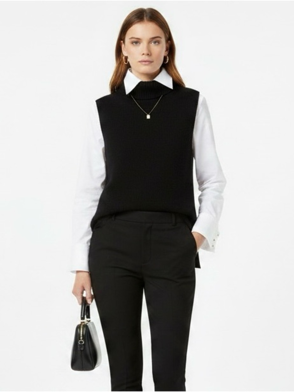C by Bloomingdale's Cashmere Sleeveless Turtleneck Vest